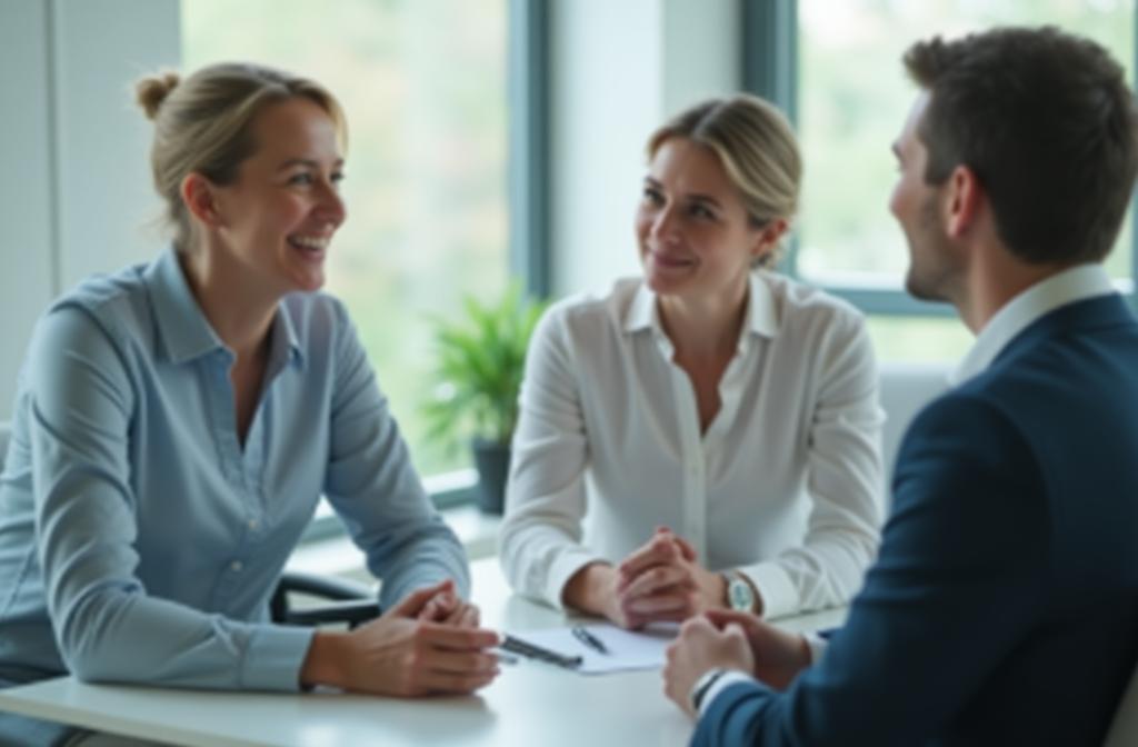 Professional consultant working with a client